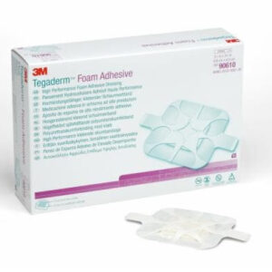 3M Tegaderm High Performance Foam Adhesive Dressing 8.8cm x 8.8 cm Square - Box of 10