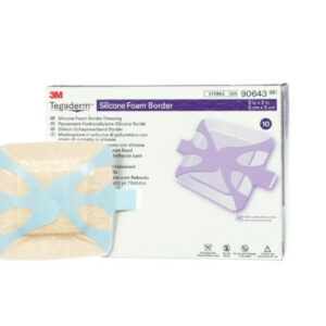 3M Tegaderm Silicone Foam Border 5cm x 5cm - Box of 10