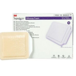 3M Tegaderm Silicone Foam Non-Bordered 10cm x 10.8cm - Box of 10