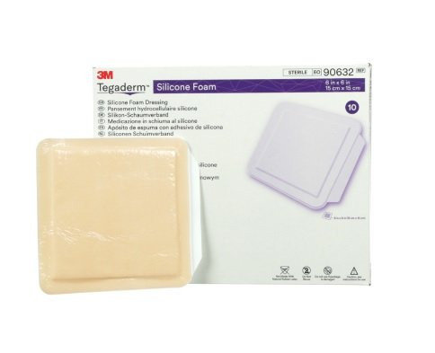 3M Tegaderm Silicone Foam Non-Bordered Dressing 15cm x 15cm - Box of 10