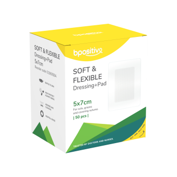 Bpositive Soft And Flexible Fabric Island Dressing 4 X 5cm Box/50