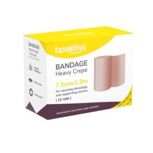 Bpositive Bandage Heavy Crepe 7.5cm X 1.8m PKT/12