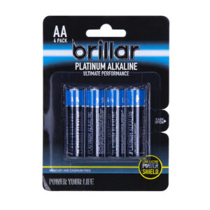 Brillar AA Platinum Alkaline Batteries 4PK