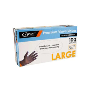 Capri Premium Vinyl Gloves - Blue (100pcs)