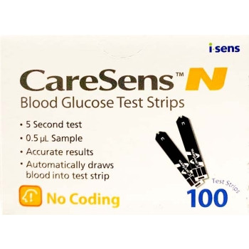 Caresens N Blood Glucose Test Strips - Box of 100