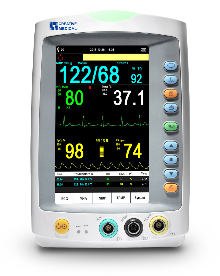 Creative PC-900PLUS SN Vital Signs Monitor – 7" Touch Screen, SpO2 & NIBP