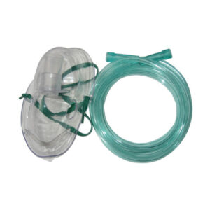 Disposable Elongated Adult Oxygen Therapy Mask with Elastic Strap and 2.1m Oxygen Tube