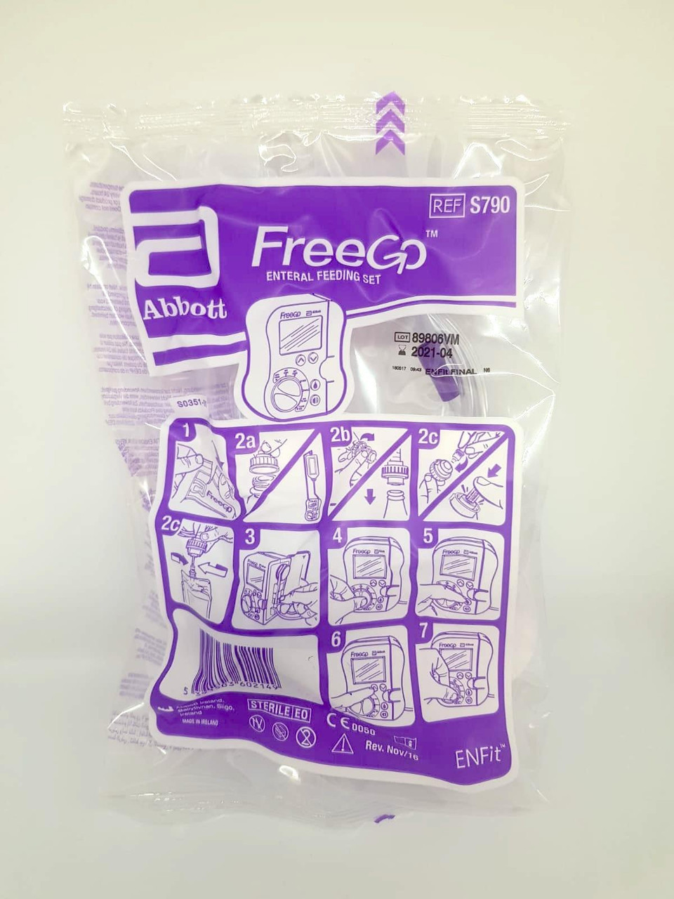 Freego Enteral Pump Giving Set Enfit 40mm Bottle Set