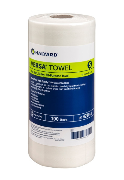 Halyard Perforated Versa Towel 24.5cm x 41.5m - Small - 16 Rolls