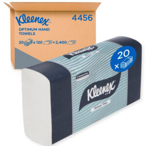 Kleenex Optimum Hand Towels 30.5 x 24cm Pack of 120 Wipes - Carton of 20 Packs