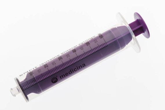 Medicina Syringe Enteral Enfit 60ml Purple, EA