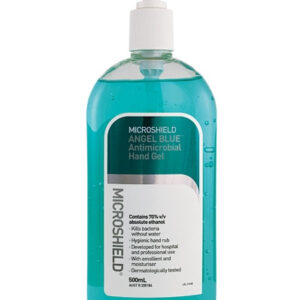 Microshield Angel Blue Antimicrobial Sanitiser Hand Gel - 500ml Pump