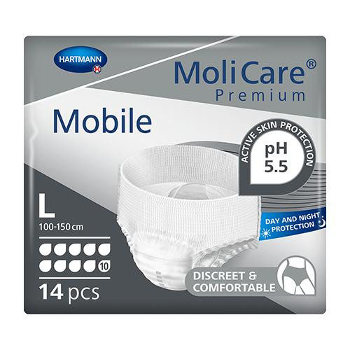 Molicare Premium Mobile - 10 Drops - Large (100-150 cm) - Bag of 14