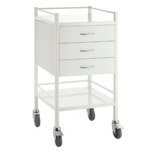Powder Coated Trolley Three Drawer