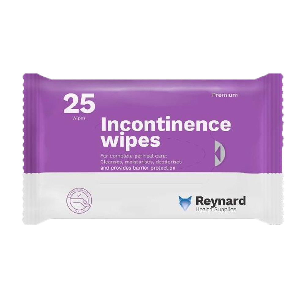 Reynard Incontinence Wipes 25 Pack (33x22cm)