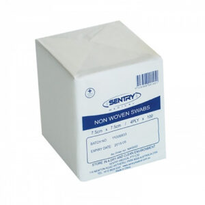 Sentry Gauze Swab Non Woven 7.5x7.5cm 4ply (100)