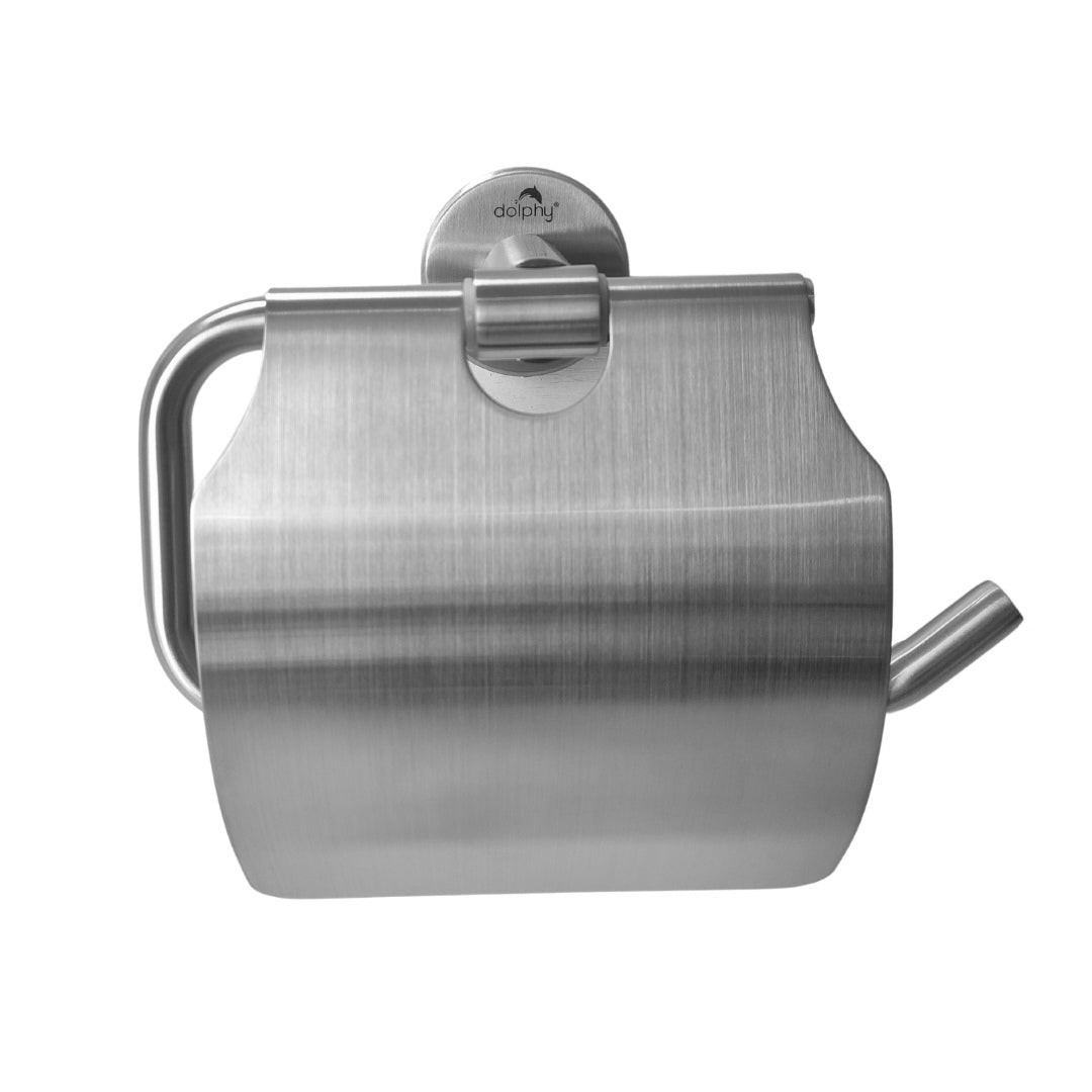 Dolphy Stainless Steel Toilet Roll Holder with Cover