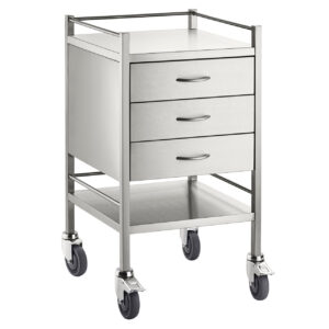 Stainless Steel Trolley Three Drawer