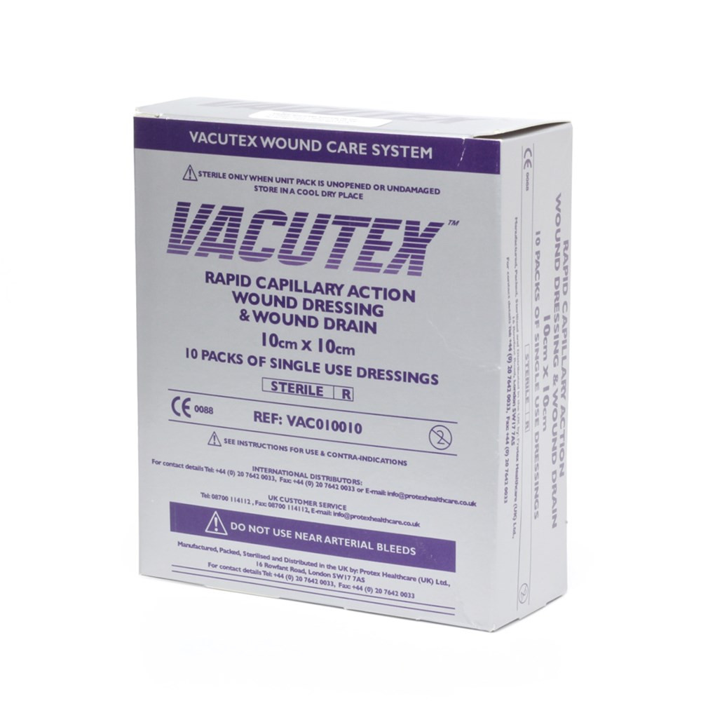 Vacutex Capillary Action Wound Dressing 10x10cm