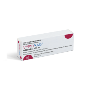 Verorab Rabies Virus Vaccine (Inactivated, PVRV) 3.25 IU 0.5mL Single-dose Vial + Diluent - Box of 1