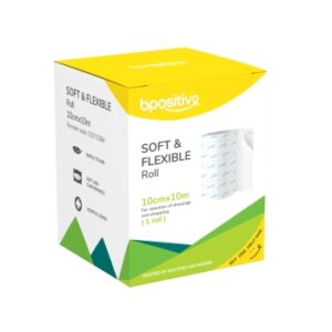 Bpositive Soft And Flexible Fixation Roll 10cm X 10m White Each