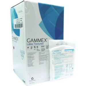 Ansell Gammex Sterile Latex Textured Powder Free Gloves - Size 6.5 - Box 50 Pairs, BX50