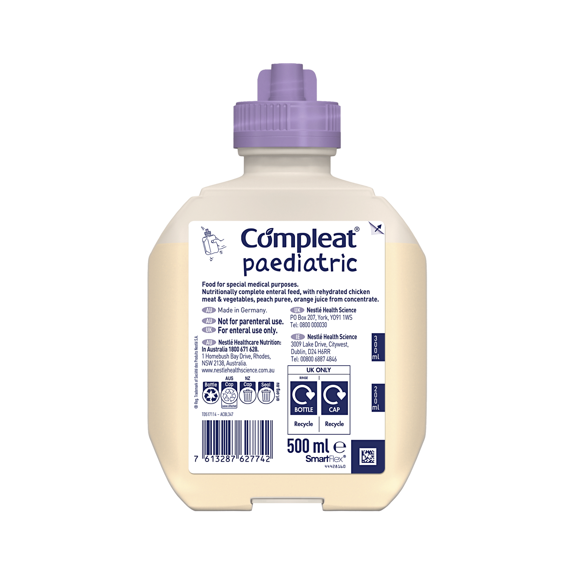 Compleat Paediatric Tube Feeding Formula 500mL CTN/12 - Image 2