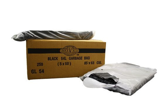 MaxValu Heavy Duty 60L Black Bin Liners 85 x 63cm - Carton of 250, CTN250