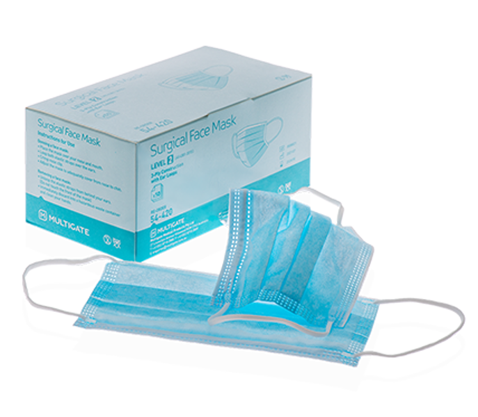 Multigate Surgical Face Mask with Ear Loops Level 2 - Box 50