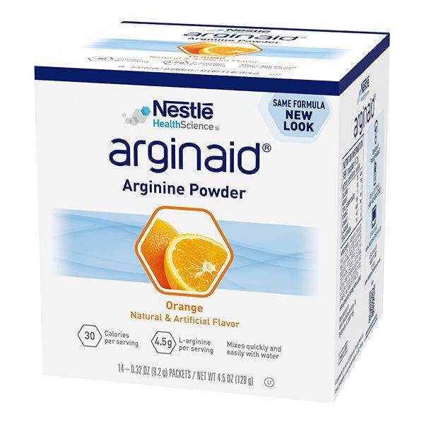 Nestle Arginaid Arginine Powder 9.2g Sachets - Orange - Box of 14, BX14