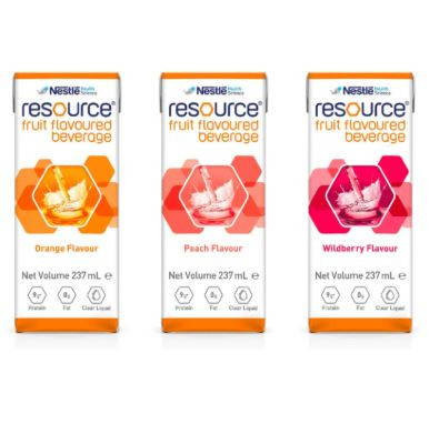 Nestle Resource Fruit Beverage Peach 237ml, 24 Units