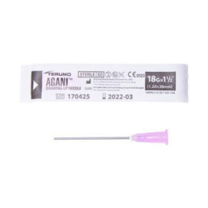 Terumo Agani Drawing Up Needle 18G x 38mm - Box of 100