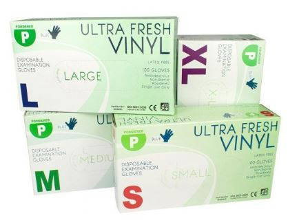 Ultra Fresh Clear Vinyl Disposable Gloves - Large (1000pcs), CTN10