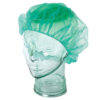Ultra Health Disposable Round PP Cap 21 Inch Green - Pack 100
