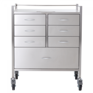 Stainless Steel Resuscitation Trolley Seven Drawer - Pacific Medical - Image 3