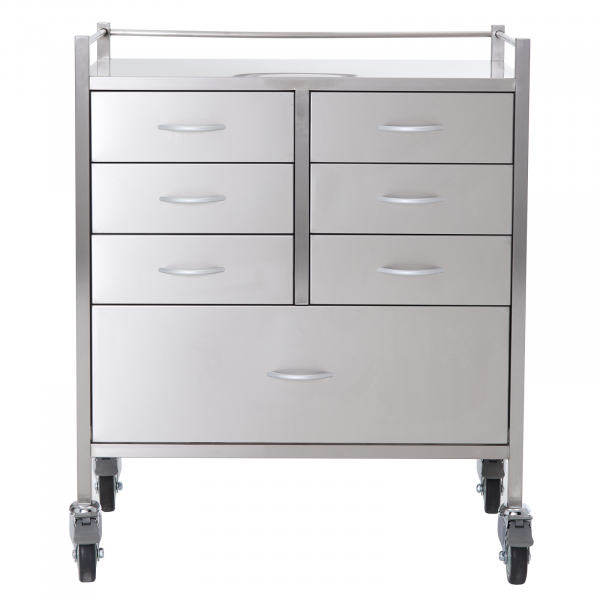 Stainless Steel Resuscitation Trolley Seven Drawer - Pacific Medical - Image 3