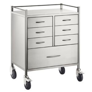 Stainless Steel Resuscitation Trolley Seven Drawer - Pacific Medical